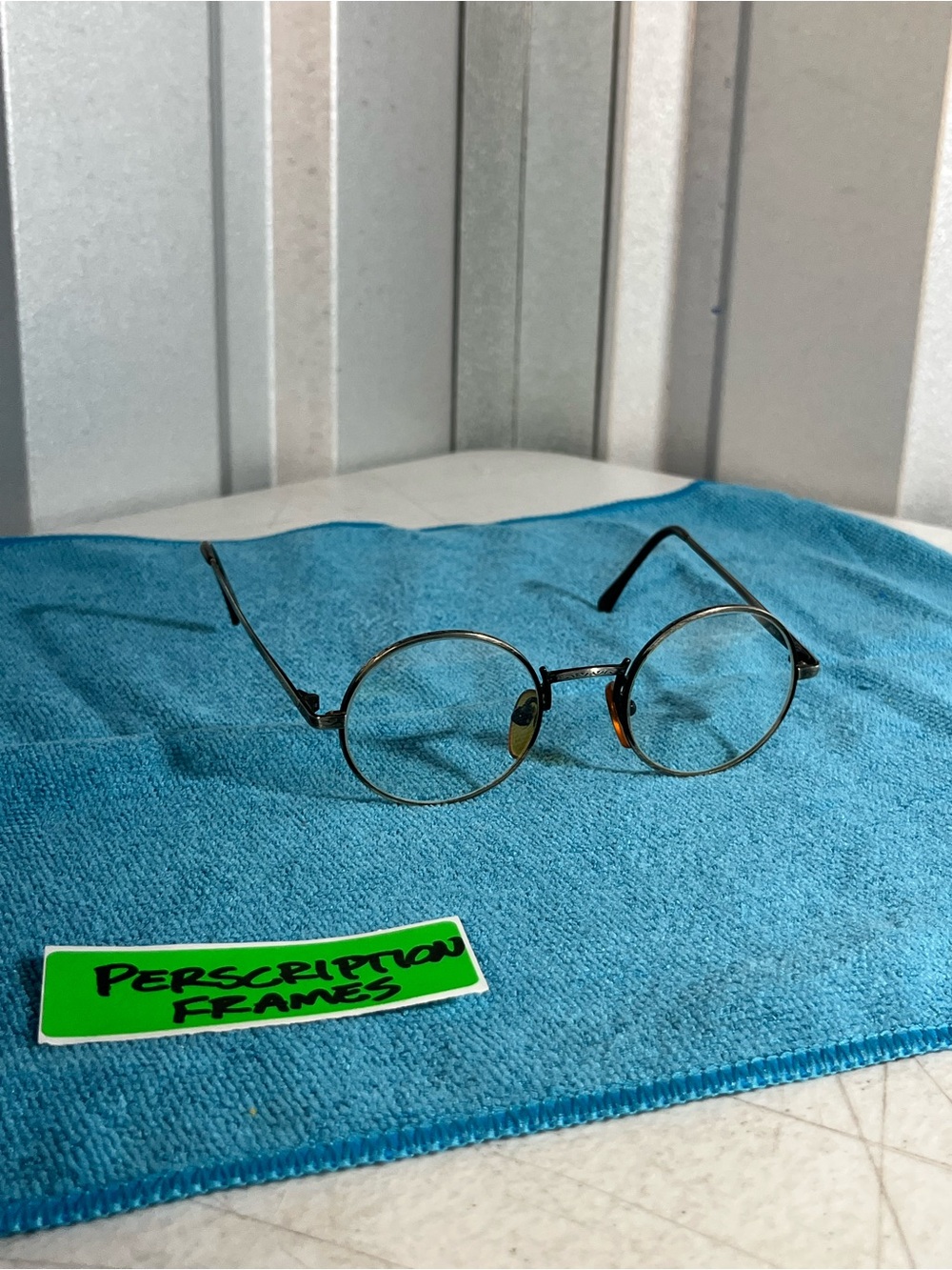 Round Metal Prescription Eyeglasses in Silver